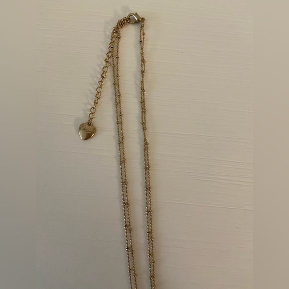 Betsey Johnson Apple and Flower Gold Necklace - Picture 4 of 7